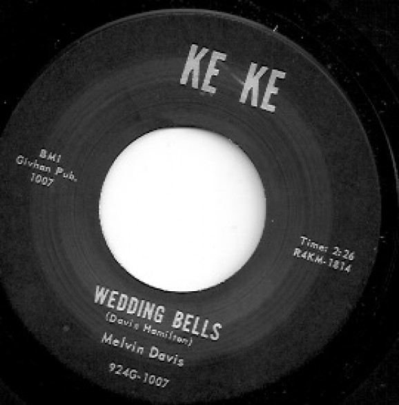 MELVIN DAVIS "WEDDING BELLS / IT’S NO NEWS" 7"