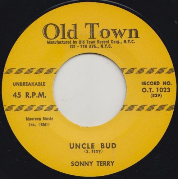 SONNY TERRY "UNCLE BUD / CLIMBING ON TOP OF THE HILL" 7"