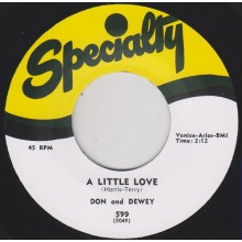 DON & DEWEY "A LITTLE LOVE/ JUNGLE HOP" 7"