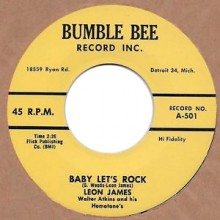 LEON JAMES "Thinkin' About You" / LEON JAMES & RHYTHM ROCKERS "Baby Let's Rock" 7"