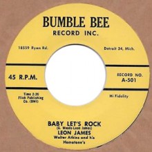 LEON JAMES "Thinkin' About You" / LEON JAMES & RHYTHM ROCKERS "Baby Let's Rock" 7"