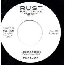 DEAN & JEAN "STICKS & STONES/IN MY WAY" 7"