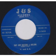 V AND BB "THEY JUST ROCKING & ROLLING / Let's Begin Again" 7"