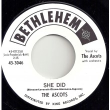 ASCOTS "SHE DID / HIP TALK" 7"