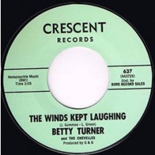 BETTY TURNER "THE WINDS KEPT LAUGHING / LITTLE MISS MISERY" 7"