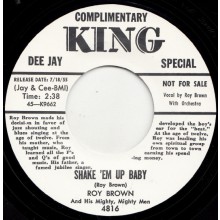 ROY BROWN "SHAKE ‘EM UP BABY / LETTER TO BABY" 7"