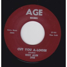 RICKY ALLEN / JUNIOR WELLS "CUT YOU A-LOOSE / CHA CHA CHA IN BLUE" 7"